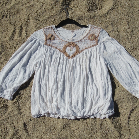FREE PEOPLE - 'Begonia' embroidered top - Picture 3 of 6